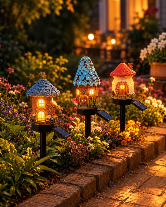 Solar Kabouterhuisjes™ | Verlicht je tuin met kleurrijke huisjes