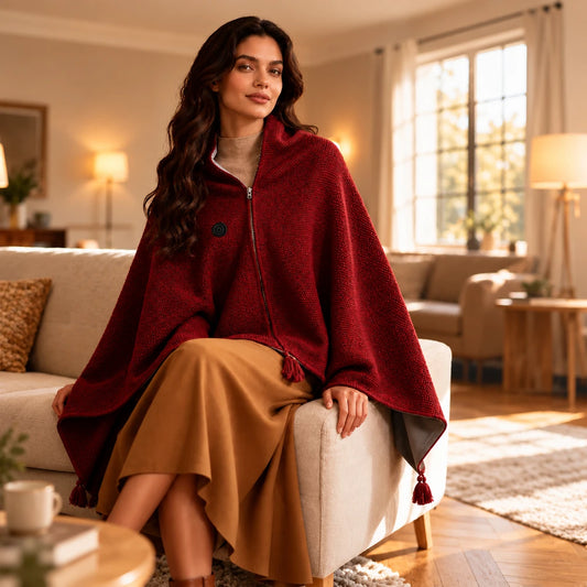 WarmteWrap | Elektrische Warmteponcho